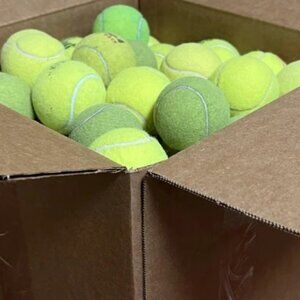 100 Used Tennis Balls - LOW COST DOG BALLS - FREE SHIPPING